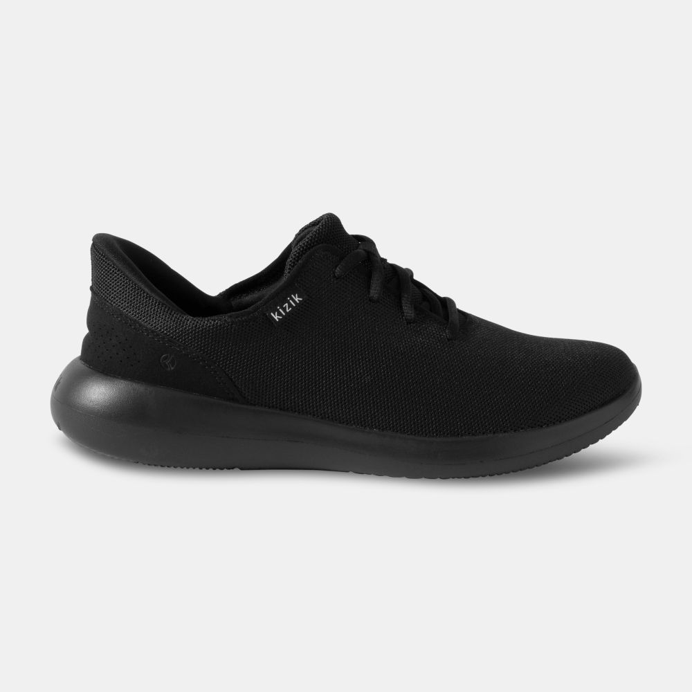 Kizik Shoes | Men's Madrid Eco Knit - Black Black Outsole